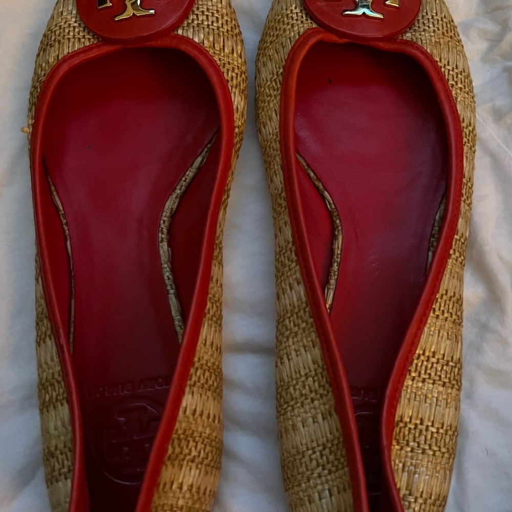 Tory Burch Straw Flats